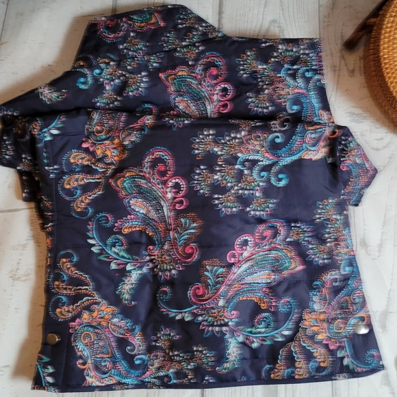 Talbots Multi Print Puffer Vest - Picture 4 of 4